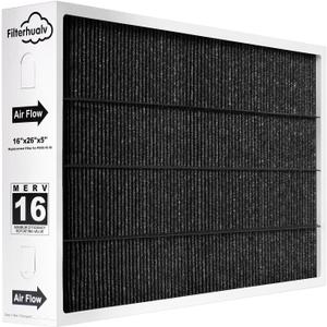 16x26x5 MERV16 Replacement Filter Compatible with PureAir PCO3-16-16 Air Purifier, Furnace Filter Compatible with Lennox 6605 MERV16 filter (1 Pack)