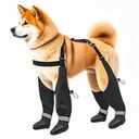 YAQUHO Suspender Dog Boots for Large Dogs, Tall Waterproof Dog Rain Booties, Anti-Slip Snow Dog Shoes Leggings, Adjustable Paws Protector for Outdoor Dogs Walking Hiking (L)