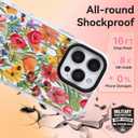 ChiCsFleur for iPhone 16 Case, TPU Phone case with Camera Protection for Women Girls Teens - Colorful Wildflower Butterfly Ladybug Natural Colorful Garden Floral Gift Sorority Aesthetic Unique (VibrantBloom)