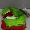 Buheco Christmas Costume for Men 7PCS Deluxe Adult Santa Outfit Suit Furry Professional Xmas Halloween Monster Cosplay Adults (Red), X-Large