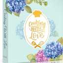 Recipe Binder with Plastic Sleeves, Full Page Cards and Dividers, Recipe Binder 8.5x11 3 Ring, Blank Recipe Book Binder to Write in Your Own Recipes (Blue Hydrangea)