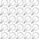 Meconard G40 Replacement Light Bulbs, E12 Candelabra Screw Base 5watt Dimmable Clear Glass Globe Incandescent Bulbs for Indoor Outdoor String Lights,Warm White, 25 Pack