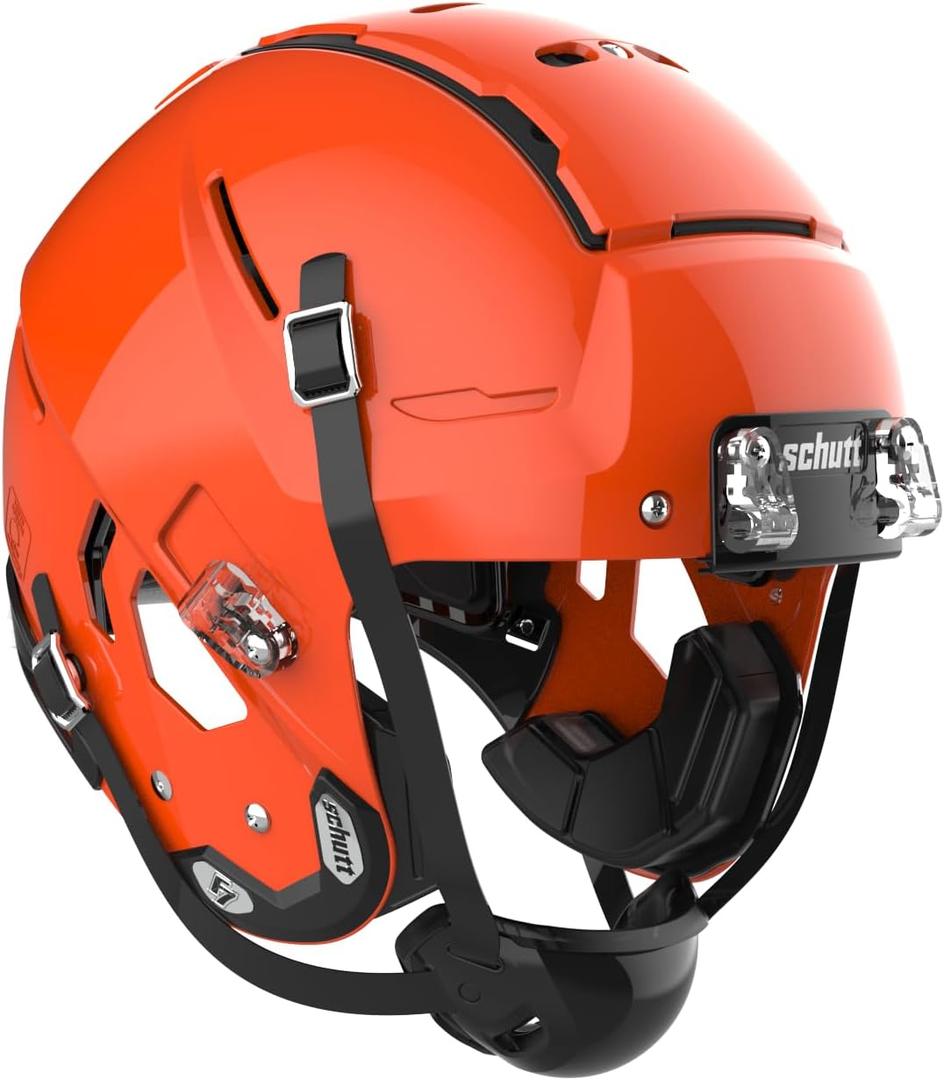 Schutt F7 VTD Collegiate No Facemask (Medium, Molded Gloss Orange)