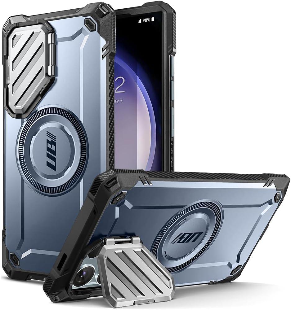 SUPCASE Case for Samsung Galaxy S24 Ultra Phone Case Tilt | with Stand, Built-in Camera Cover, Kickstand, S Pen Friendly, Compatible with MagSafe, Heavy Duty, Rugged, Magnetic