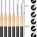 Full Size Carbide Wood Lathe Turning Tools Set with Rubber Grip