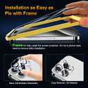 3 x QsmQam 3 Pack Screen Protector for iPhone 15 Pro Max 6.7 Inch with 3 Pack Camera Lens Protector, Ultra HD Tempered Glass, 9H Hardness, Anti Scratch, Bubble Free, Easy Installation, Case Friendly