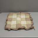 vctops Lace Patchwork Chair Pad Cushion with Ties, Elegant Ruffle Edge Decorative Cushions Farmhouse Floral Pattern Square Seat Cushion for Kitchen Dining Room Office (Type I,16"x16")