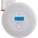 KIMROG 10-YEAR SEALED BATTERY 2-IN-1 SMOKE & CARBON MONOXIDE DETECTOR ALARM | HOME/GARAGE COMBO CO & SMOKE ALARM DETECTOR WITH BACKLIT LCD DISPLAY & V-0 FLAME-RETARDANT HOUSING(2-PACK)