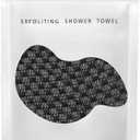 Exfoliating Shower Towel 48",Premium Scrub Wash Cloth for Body Face, Exfoliating Washcloth for Men and Woman (Black1)