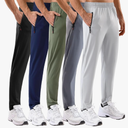 5 Pack Men's Sweatpants with Zipper Pockets Stretch Lightweight Athletic Track Activewear Pants for Men Joggers Running Workout Gym,S