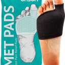 2 x Brison Metatarsal Pads Ball of Foot Cushion for Men and Women - Gel Foot Cushions for Pain Relief Mortons Neuroma Metatarsalgia Sesamoiditis Calluses - 2 Pairs Black Small (M 9-11, W 11-13)