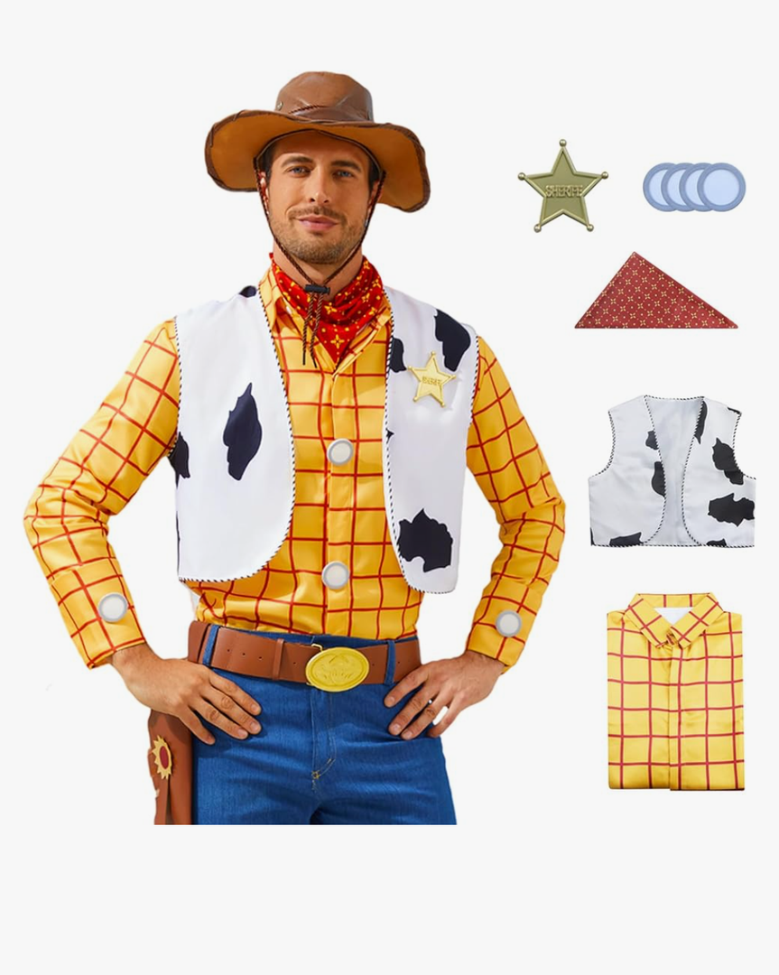 Woody Shirt Men's Plaid Button Down Long Sleeve Work Casual Shirt S