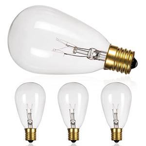 addlon Incandescent Replacement Bulbs 5W S14 15 Pack Waterproof E17 2200K Screw Base for Outdoor Incandescent String Lights