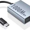 ZEXMTE 1000 Mbps Ethernet Adapter for Fire TV Stick, Micro USB to RJ45 Gigabit Ethernet Adapter Compatible with Fire TV Stick 4K/ 4K Max, Chromecast Ultra