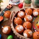 18 Pcs Mexican Tree Ornaments 2.36 Inch Plastic Cielito Lindo Floral Party Decor Mexican Tree Balls Ornaments Platos De Barro Mexicanos Terracotta Talavera Balls for Mexico