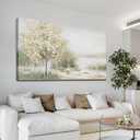 Green Wall Art Modern Nature Wall Art Canvas Art Wall Decor Spring Scene Wall Painting Decorations Artwork Wall Art Prints for Room Living Room Bedroom Office Wall Decor 24X48 inch (48L" x 24W")