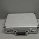 File Organizer Storage Box - 14.2 x 9.4 x 4.5 Inch Medium, Portable Locking Storage Totes with Dual Combination Locks for Passports, Medications and Small Personal Items- Silver