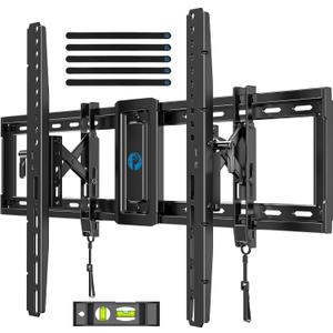 Pipishell UL Listed TV Wall Mount for 4290 inch TVs, Advanced Tilt TV Mount Bracket with 15 Full Tilt, 6-inch Arm Extension, Slide to Center, 16/18/24 Wood Studs, Max VESA 600x400mm up to 132 lbs