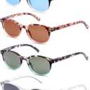 Blue Light Blocking Reading Glasses Women Round Readers Cute Cheaters for Small Head&Face Black/Clear/Tortoiseshell