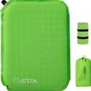 ATEPA Inflatable Stadium Seat Cushion, Self-Inflating Memory Foam Stadium Seats Bleacher Seat Chair Cushion Pad for Airplane Travel Backpacking Sports Events (1 Pack Green)