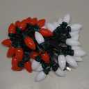 NOMA C6 LED Christmas Lights | 70 Red & Pure White Bulbs | 23.8 Ft. String Light | UL Certified | Indoor & Outdoor