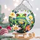 Frog Stained Glass Orament - Christmas Ornament - Christmas Decorations for Tree - Holiday Present ldeas - Gift Exchange
