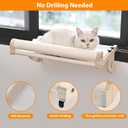 Cat Scratch Window Perch, Sturdy Cats Hammock for Window, Scratching Posts for Indoor Cats. Easy to Adjust Cat Bed for Windowsill, Bedside, Drawer and Cabinet. No Drilling Needed.