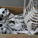 Halloween Skeleton, Realistic Life Size Skeleton with Movable Joints for Halloween Party Haunted House Indoor Outdoor Decoration (5.4ft-2P)