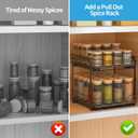 BOIVSHI 2-Tier Spice Rack, Pull Out Cabinet Organizer Spice Racks Height Adjustable Heavy Duty Metal Basket for Inside Cabinets & Pantry Closet(9.5''Wx10.5''Dx9.5''H)