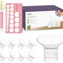 Nuliie Set of 8 Flange Sizing kit 21mm for 24mm Flange/Shield of Most Pumps, BPA Free Silicone Flange Inserts, Compatible with Momcozy/Elvie/Spectra/Bellababy/TSRETE/Nuliie Electric Breast Pumps