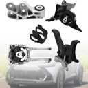 123050T341 123720T581 Engine Mounts & Transmission Mount, 4PCS Set Compatible with 2018-2022 Toyota C-HR LE XLE Nightshade 2.0L | OE A42130 123630T030 A42131 123640T030 A42136 A42137