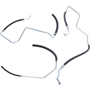 3PCS Power Steering Pressure Hose Line Assembly Compatible with Rainier CXL 2004-2007 for Trailblazer LT LS LTZ EXT Envoy XL 2002-2009, 15194364 92222 92378 365451 365607 365781 92081