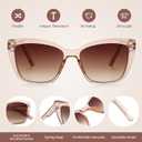 Bifocal Reading Sunglasses for Women Oversized Cat eye Fashion Sun Reader Spring Hinge Eyewear UV Protection PT2001C