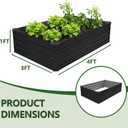 431FT(2PCS) Galvanized Raised Garden Bed Kit Metal Planter Boxes,Large Raised Garden Bed for Planting Vegetables,Flowers,Herbs -Black