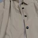 Cicy Bell Womens Cropped Jacket Lightweight Batwing Sleeve Trendy Casual Short Trench Coats Button Up Outerwear (Beige, M)