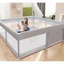 Baby Playpen 50x50 Inch, Play Pens for Babies and Toddlers Baby Fence Play Yards for Indoor & Outdoor with Breathable Mesh Anti-Fall Playpen