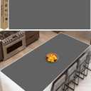 84''x24''(210cmx60cm) Extra Large Silicone Mat for Kitchen Counter, Heat Resistant Countertop Protector, Non-Slip Waterproof Kitchen Island Mat, Easy to Clean, Dark Gray