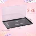 3 Pack Magnetic Makeup Palette with Clear Top, Empty Cosmetics Pan Dispensing Storage Box with 60Pcs Adhesive Metal Stickers for DIY Eyeshadow Lipstick Blush Powder- 7.7"x4.3" Large