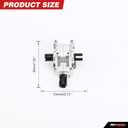 RCAWD Front Diff Set Aluminum Diff Case and Steel Differential Gear and Outdrive for 1-10 Losi Baja Rey Rock Rey Upgrade Parts (Silver)