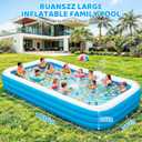 Extra Large Inflatable Pool for Adults, 180"x76"x22" Oversized Thickened Swimming Pool with Air Pump, Full Size Family Big Blow Up Pools for Backyard Garden Lawn Indoor Outdoor Summer Water Party