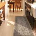 DEXI Kitchen Floor Mats Cushioned Anti Fatigue Runner 23x59 Brown Floral