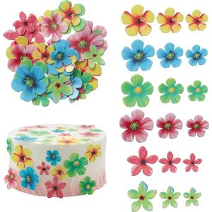 Edible Flowers Cake Decorations 35 Pcs