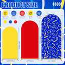 Tingjoo 3 Pcs Blue and Gold Ring Arch Backdrop Cover Set 4ft 5ft 6ft Video Game Birthday Party Decorations Polyester Arch Stand Cover for Photo Props Cosplay Backdrop Decor