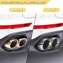 Vurkcy 3 inch Inlet Exhaust Tip, 4" Outlet 12" Overall Length Stainless Steel Exhaust Tail Pipe, Clamp-On, Rolled Edge, Slant Sleek Angle Cut, Polished Tailpipe, Silvery