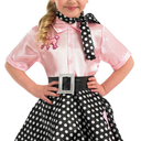 Nisex Teens 1950's Rock and Roll Fancy Dress Costume, Age 12-14 Yrs, Size M