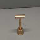 Bambaw Double Edge Safety Razor with Stand, Women Razor with 5 Double Edge Safety Razor Blades, Plastic Free Metal Razor  Rose Gold