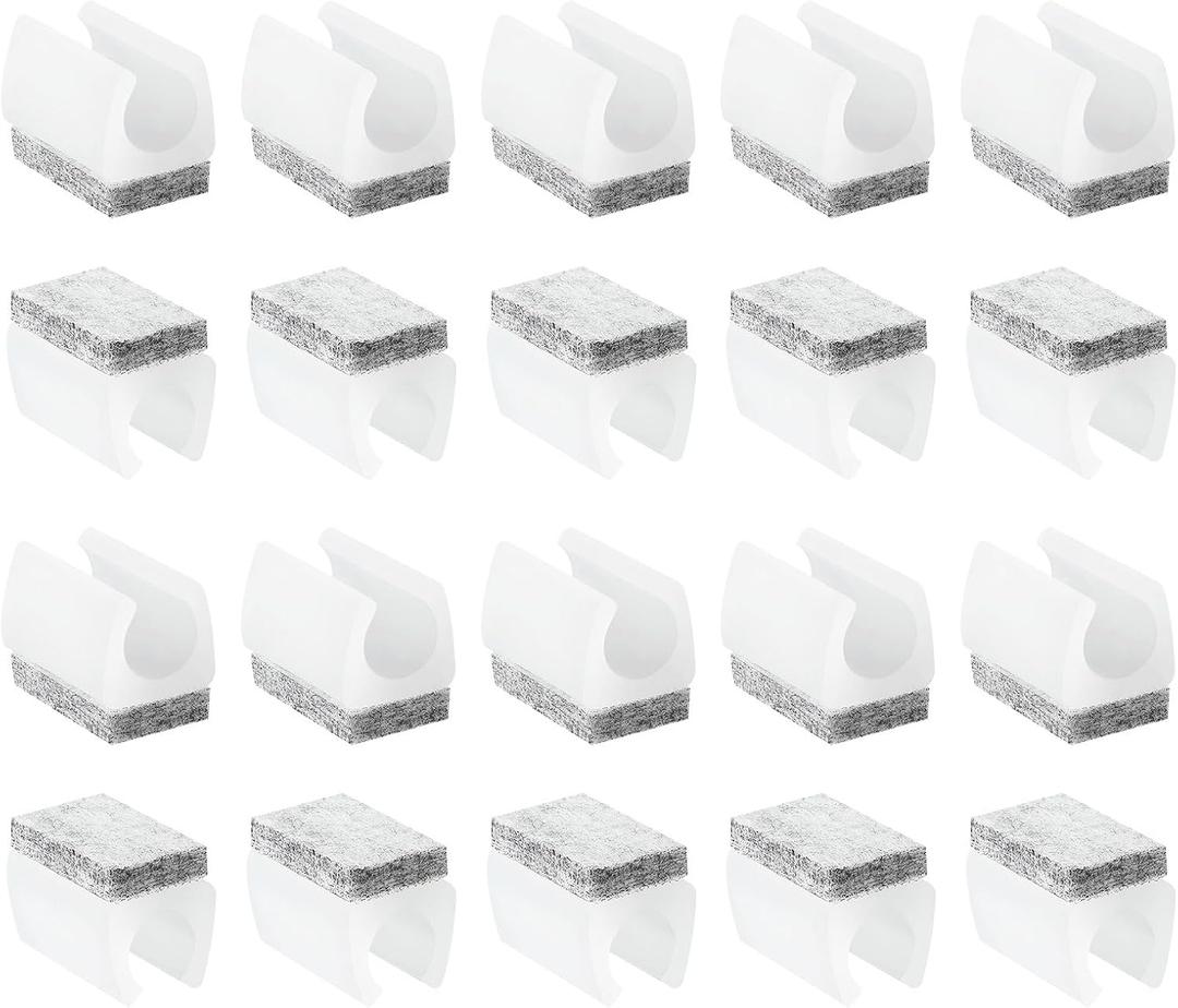 uxcell 20 Pcs Chair Legs Tips Caps with Felt Pads, U Shaped Chair Tube Floor Protectors, Furniture Protector Feet Glides, Fitting 14mm Metal Tube Legs, White, Gray Pad