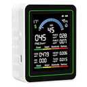 10 in 1 Indoor Air Quality Monitor, Portable Smartair Indoor Air Quality Tester, Portable Real-Time Detector, with AQI Fit for Home Cars Hotel Plants and Pets-White