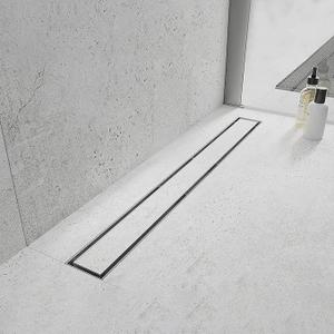 18"Linear Shower Drain Brushed Silver Drain with Tile Insert Grate
AISI 304 Stainless Steel Fast Drainage Rectangle Hidden Shower Trench,Detachable Hair Catcher Easy to install,Leveling Feet