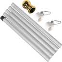 Hemoton 1.9m Stainless Steel Flagpole Free Rotation Heavy Duty Metal Flag Pole for Outdoor Use for Garden and Commercial Flag Display